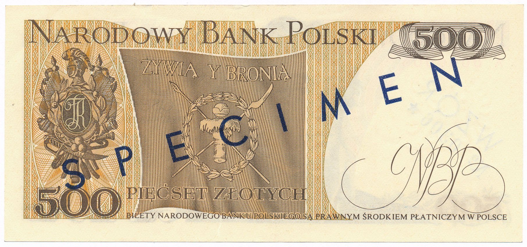 Banknot WZÓR / SPECIMEN 500 złotych 1974